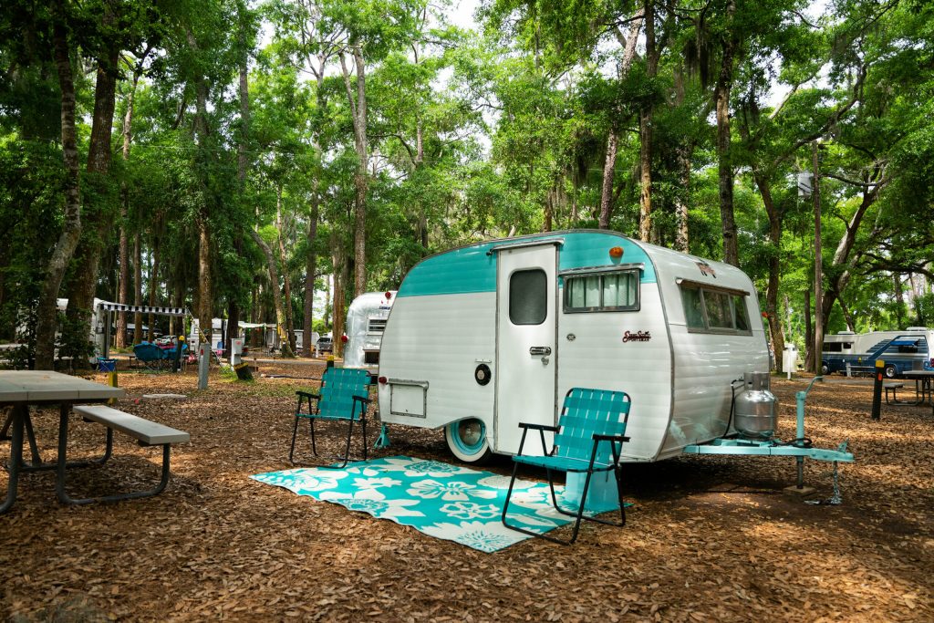 Jekyll Island Campground Vintage RV at Jekyll Island Campground
