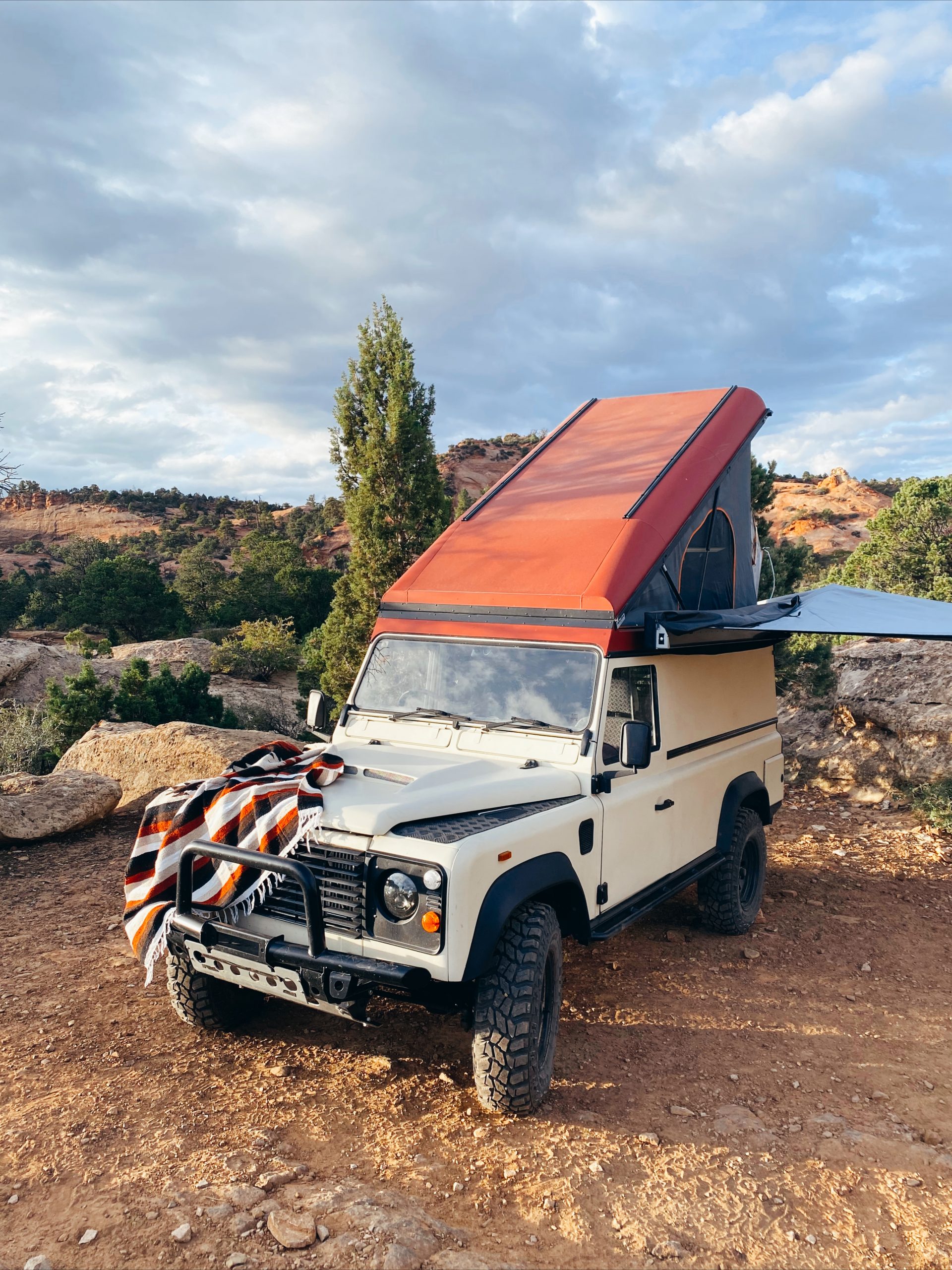 Vintage Land Rovers are often used as overland trucks