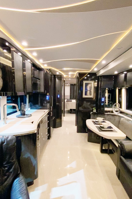 One of our Florida RV Super Show highlights was the interior of the luxury bus conversions