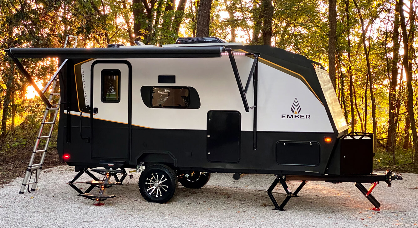 The exterior of an Ember RV Overland Series, one of the overland trailers for sale on RVUSA