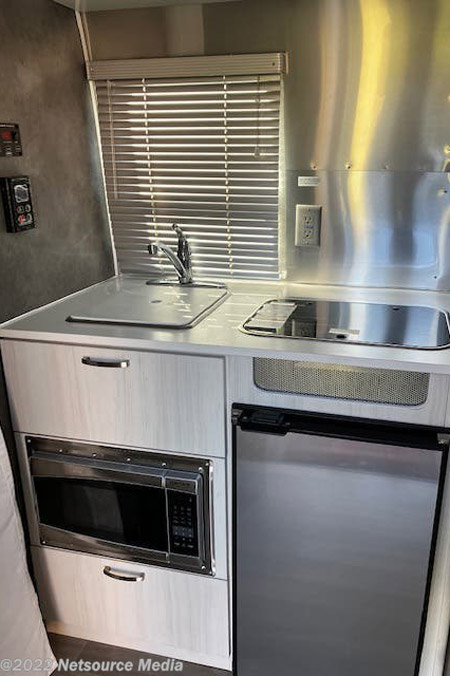 Kitchen of an Airstream Bambi for sale on RVUSA