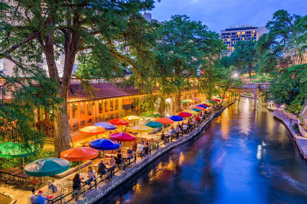 River walk in San Antonio, Texas. One of our favorite campgrounds for Thanksgiving is located near here